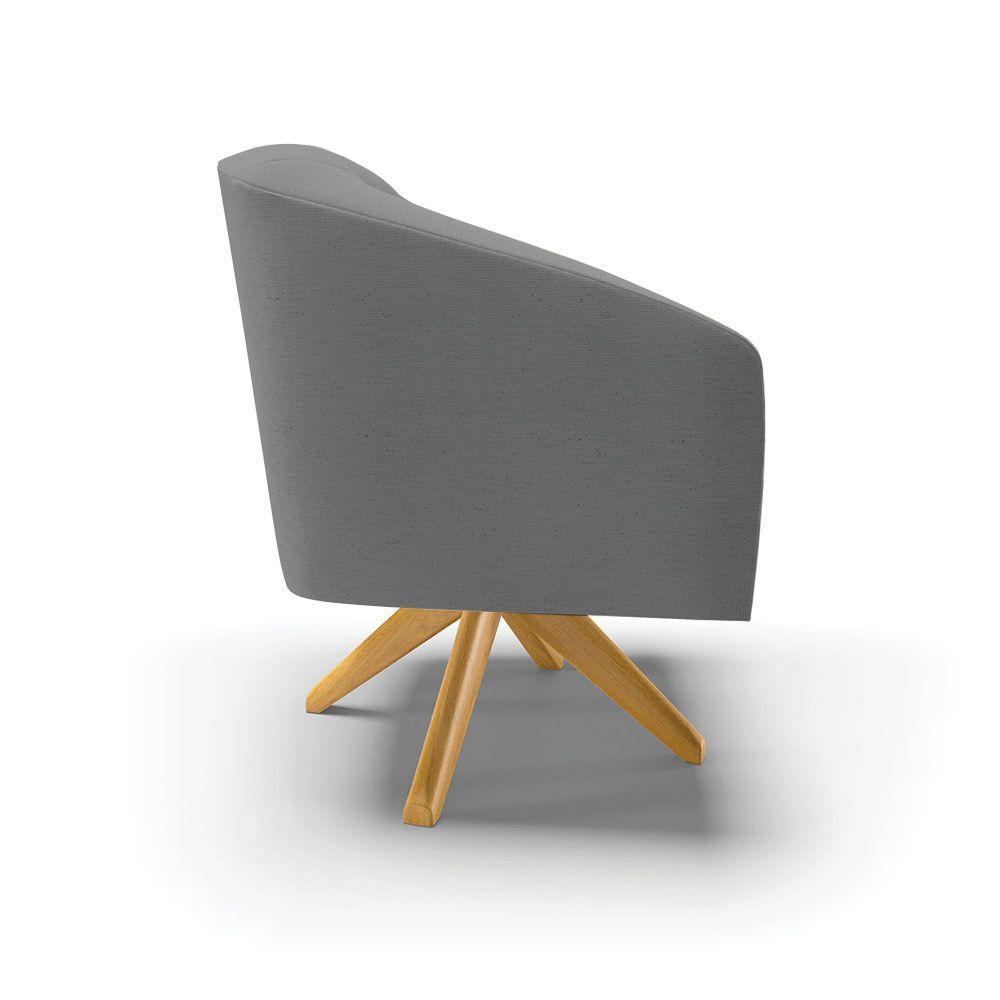 Poltrona Giratória Stella Linho A26 Grafite - 6