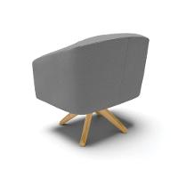 Poltrona Giratória Stella Linho A26 Grafite - 5