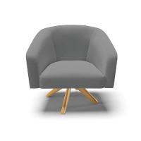 Poltrona Giratória Stella Linho A26 Grafite - 7