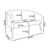 Kit 01 Namoradeira 02Lug E 02 Poltronas Stella Natural Bege - 10