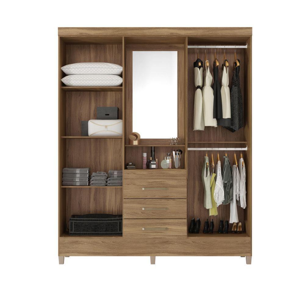 Conjunto Quarto Guarda Roupa E Comoda Arezzo Amendola - 3