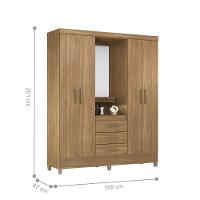 Conjunto Quarto Guarda Roupa E Comoda Arezzo Amendola - 5