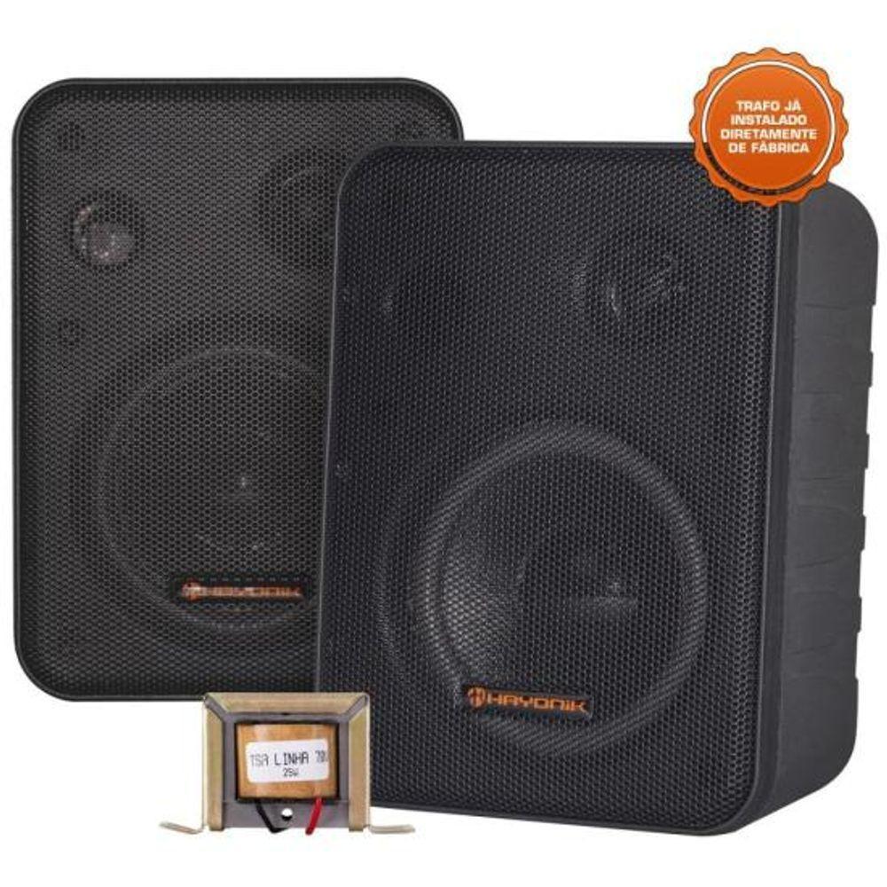 Caixa Acústica Com Trafo 70v(25w) Ambience Line Msb60nc Preta Hayonik - Par - 2 - 1