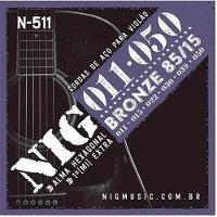 Encordoamento Violão Aço-bronze 85-15 Nig 011" - 050" - 1ª Corda (mí) Extra N511 - 1