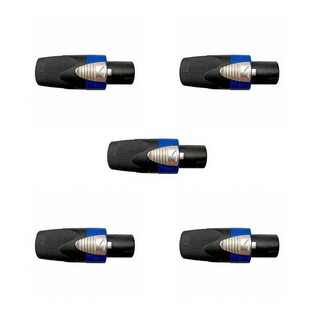 Kit Conector Speakon Macho P-cabo Wc 605 4p Spk (5un) Wireconex - 1