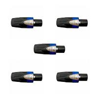 Kit Conector Speakon Macho P-cabo Wc 605 4p Spk (5un) Wireconex - 1