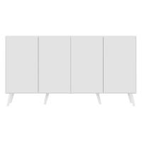 Aparador Buffet 4 Portas com Pés Retrô Branco - 6
