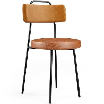 Cadeira Decorativa Estofada Para Sala De Jantar Barcelona L02 Couríssimo Whisky Camel