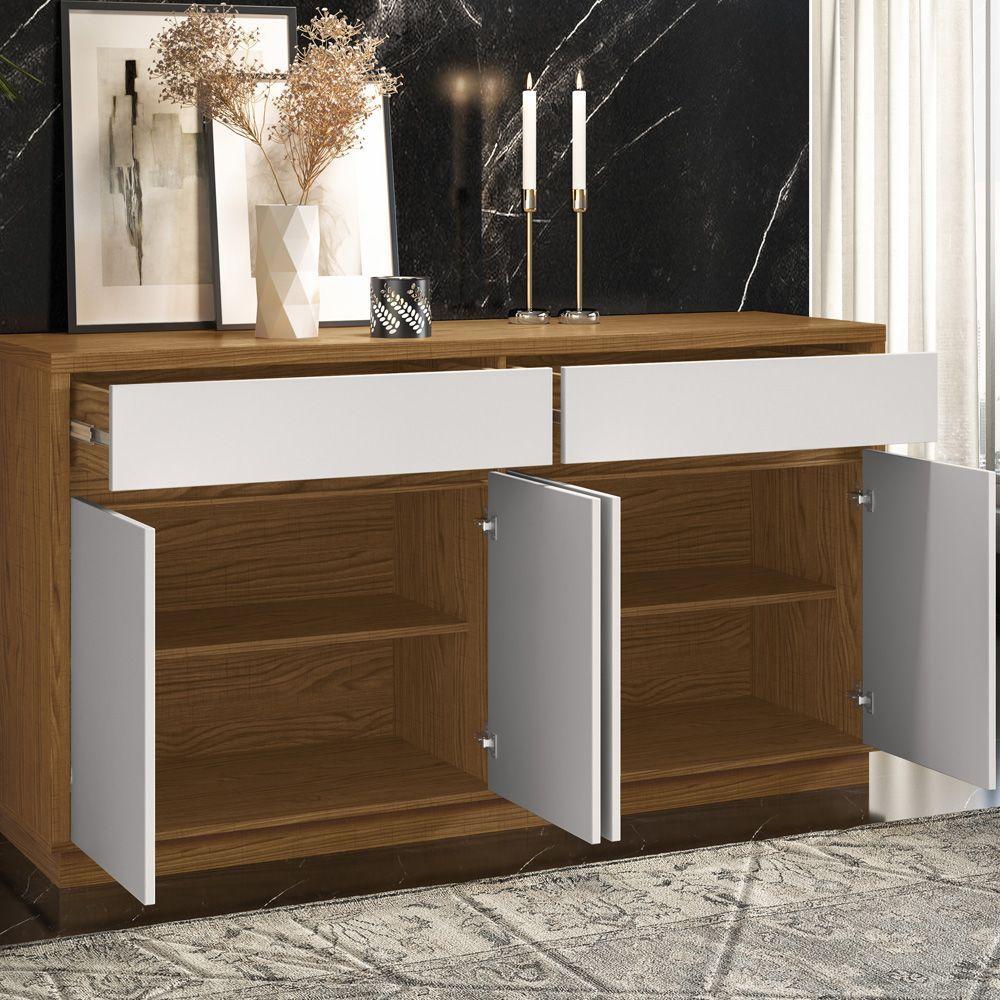 Aparador 1,50m 3 Portas 2 Gavetas Ype Off White - 4