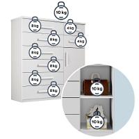 Cômoda Vitoria 1 Porta E 8 Gavetas Plus Com Escala De Brilho Em Fosco Benetil Branco - 2