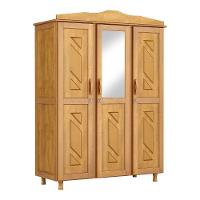 Guarda-roupa Solteiro Mel 3 Portas Espelho 3 Gavetas - 1