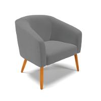 Kit 02 Poltronas Stella Linho Pés Palito Castanho - D'rossi Cor A26 Grafite