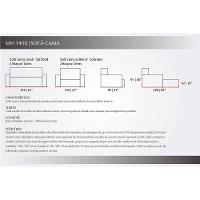 Sofá Cama p/Sala MH1456 Idea Suede Marrom Escuro - Herval
