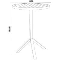 Kit Mesa Bistrô Com 03 Banquetas Área Gourmet D04 Bege - 7