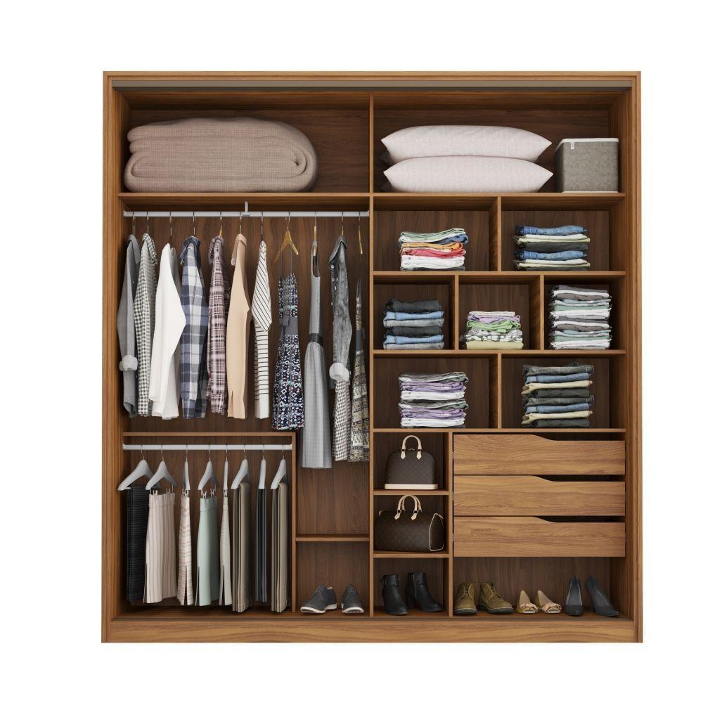 Conjunto Quarto Guarda Roupa E Comoda Napolis Amendola - 2