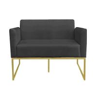 Namoradeira Marisa Suede Dourado Preto - 6