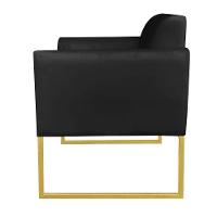 Namoradeira Marisa Suede Dourado Preto - 9