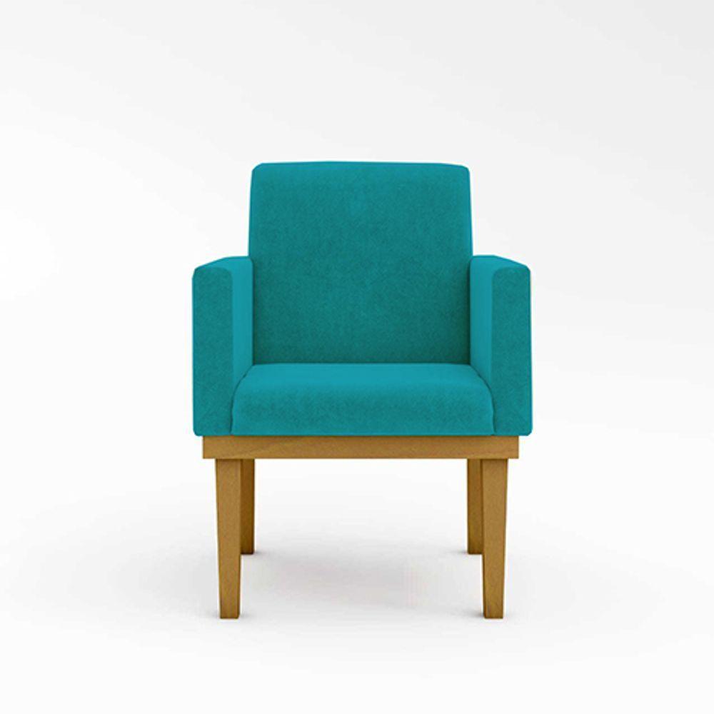 Kit 4 Poltronas Reforçadas Penteadeira azul-turquesa - 4
