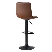 Kit 10 Banqueta Alta Estilo Estofada Com Base Giratória E Regulagem De Altura - Marrom - 3