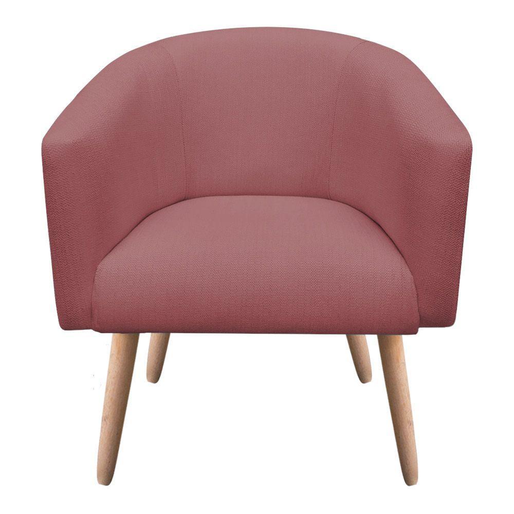 Kit 02 Poltronas Stella Linho Whisky Rosê A106 Natural - 1