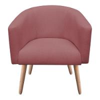 Kit 02 Poltronas Stella Linho Whisky Rosê A106 Natural - 1