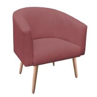 Kit 02 Poltronas Stella Linho Whisky Rosê A106 Natural - 15