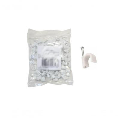 Fixa Fio P/Cabo C/Prego Aco Br 08Mm 100 Pcs