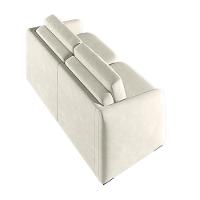 Sofá Cama Modulado Retrátil E Reclinável Decorativo Varsóvia 236cm Veludo Bege G33 - Gran Belo - 2