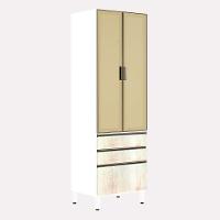 Paneleiro Torre 70Cm Bronze Pérola Branco Com Legno Crema - 1