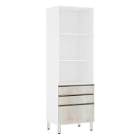 Paneleiro Torre 70Cm Bronze Pérola Branco Com Legno Crema - 3