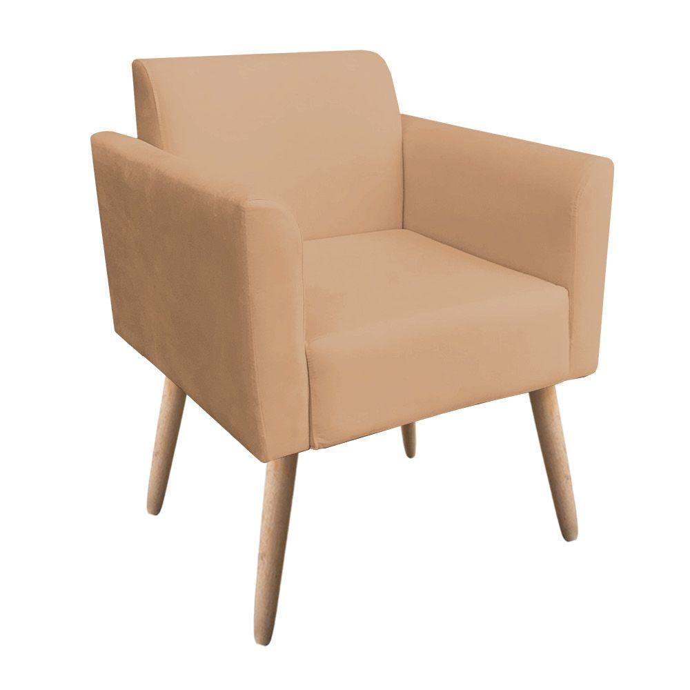 Poltrona Marisa Suede Caramelo Sisal Pés Palito Natural - 6