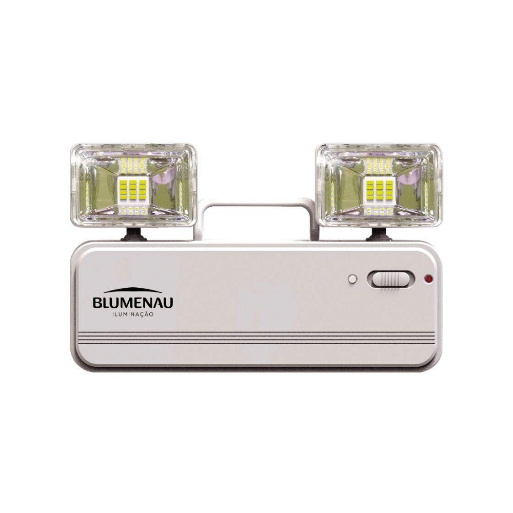 Luminária De Emergência Bloco Autônomo 2 Faróis 4w Bivolt Blumenau - 1