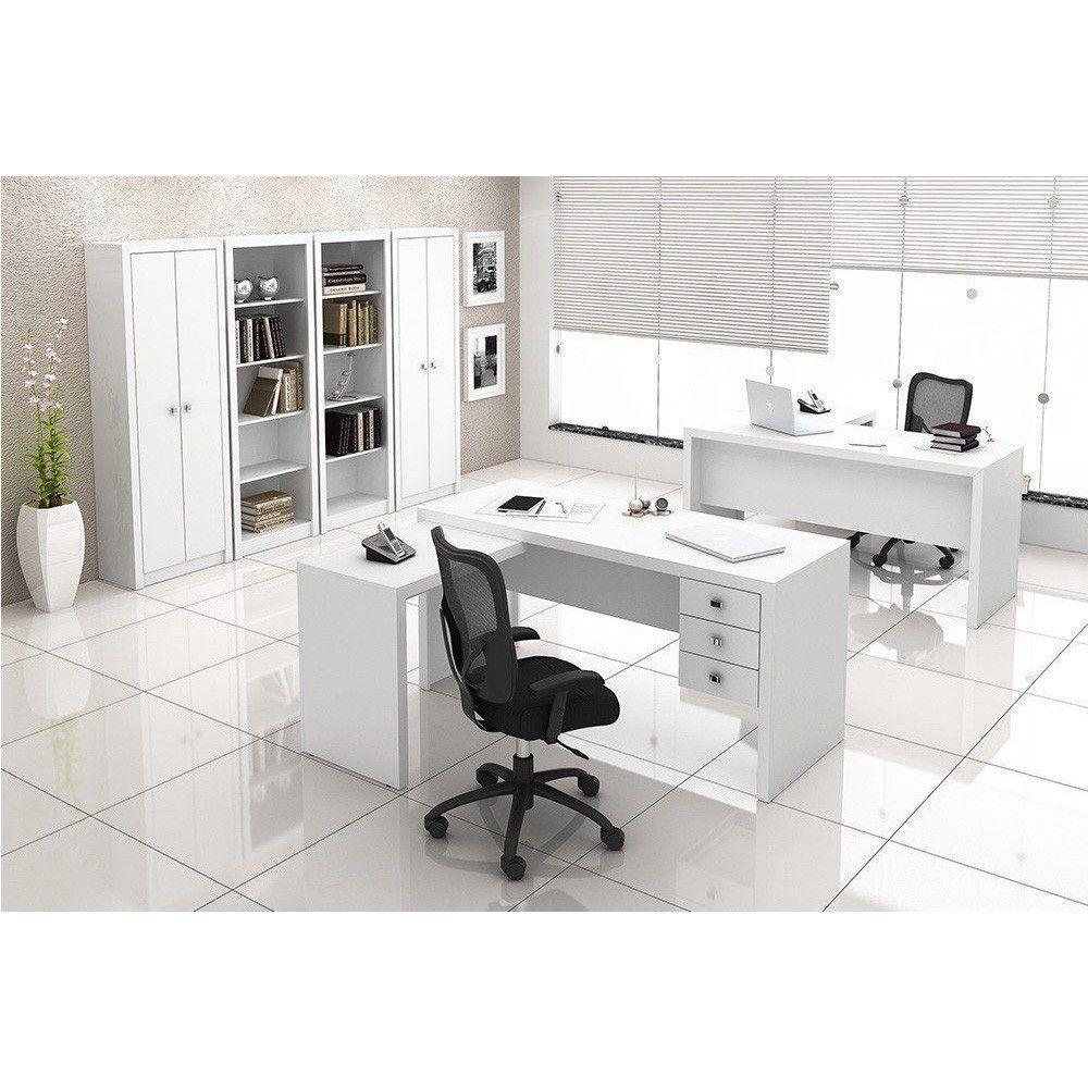 Escritório Completo 06 Peças Branco Tecno Mobili - 1