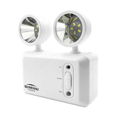 Luminária De Emergência Bloco Autônomo 2 Faróis 3w Bivolt Blumenau