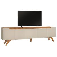 Rack Grecia 4 Portas E 1 Gaveta Mavaular Off White/Naturale. - 1