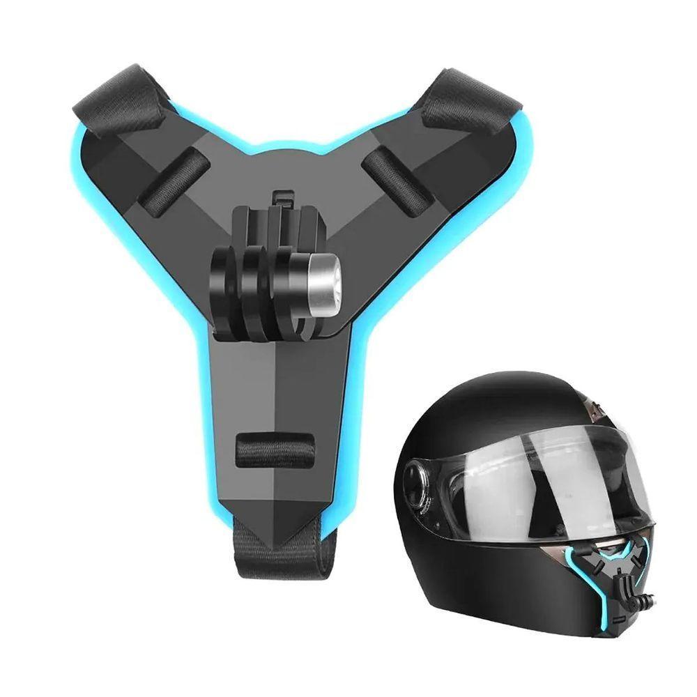 Fivela com Adaptador Capacete Queixeira para GoPro e Similares Cor Azul - 2