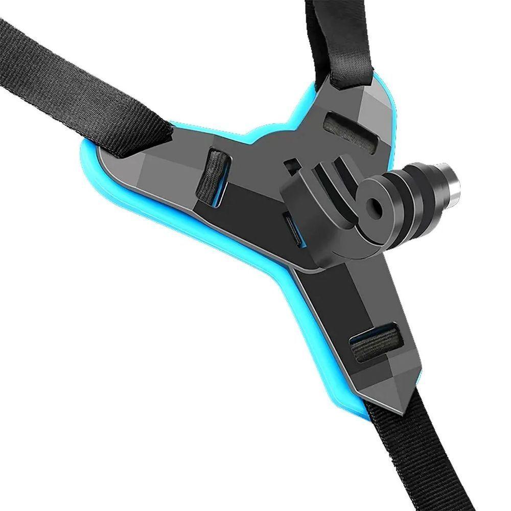Fivela com Adaptador Capacete Queixeira para GoPro e Similares Cor Azul - 5