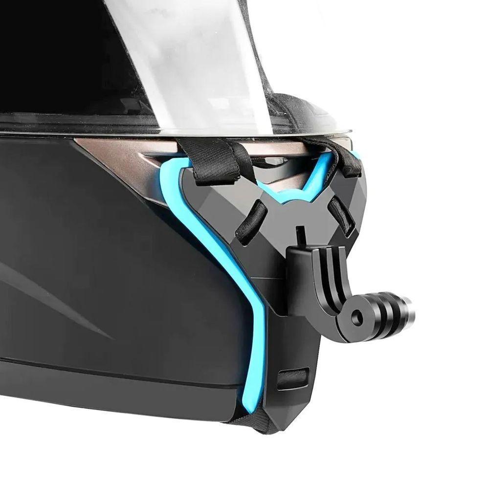 Fivela com Adaptador Capacete Queixeira para GoPro e Similares Cor Azul - 7