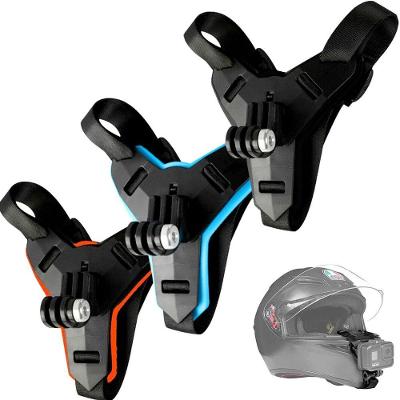 Fivela com Adaptador Capacete Queixeira para GoPro e Similares Cor Azul