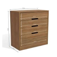 Cômoda S824 Com 4 Gavetas Em Mdp Kappesberg Nogueira - 2