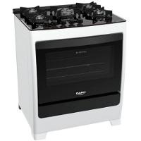 Fogão De Piso 5 Bocas Supreme Glass Mesa De Vidro Dako Branco Bivolt - 1