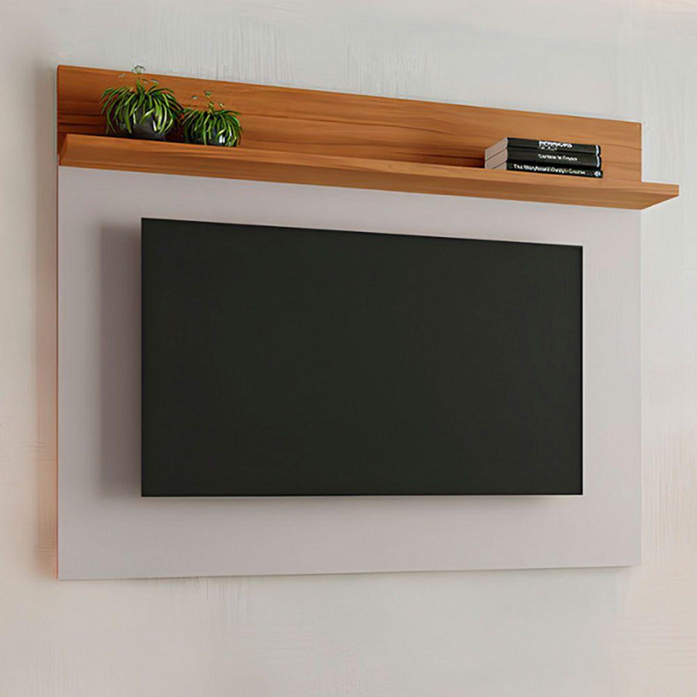 Painel 135cm Para Tv Até 50 Polegadas Nt1185 Notável Off White Com Freijo Trend - 1