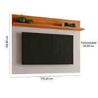Painel 135cm Para Tv Até 50 Polegadas Nt1185 Notável Off White Com Freijo Trend - 3