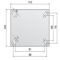 Rodizio Giratório 4 Pol. Placa C/ Freio Rolamento