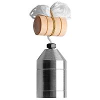 Prumo 750 G Em Com Calço Guia De Madeira E Cordão De Nylon - 1