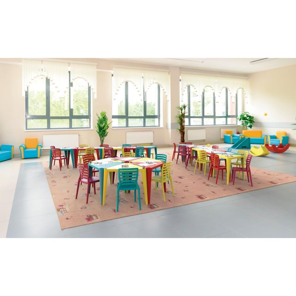 Mesa Infantil Sofia Polipropileno e Fibra de Vidro Amarelo - 3