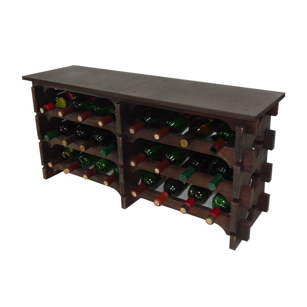 Adega Vinho Madeira 24 Garrafas Tipo Mesa Imbuia C08 - 2