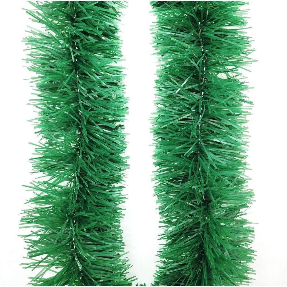 Kit 2 Festão De Natal Verde Opaco 9cm X 2m Total 4 Metros - 1