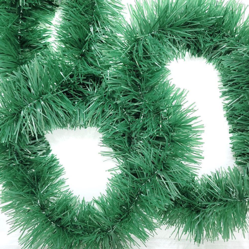 Kit 2 Festão De Natal Verde Opaco 9cm X 2m Total 4 Metros - 2