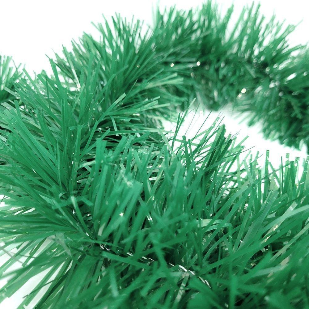 Kit 2 Festão De Natal Verde Opaco 9cm X 2m Total 4 Metros - 3